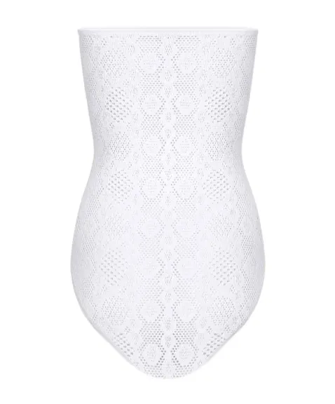 Python Lace Knit Bustier Bodysuit