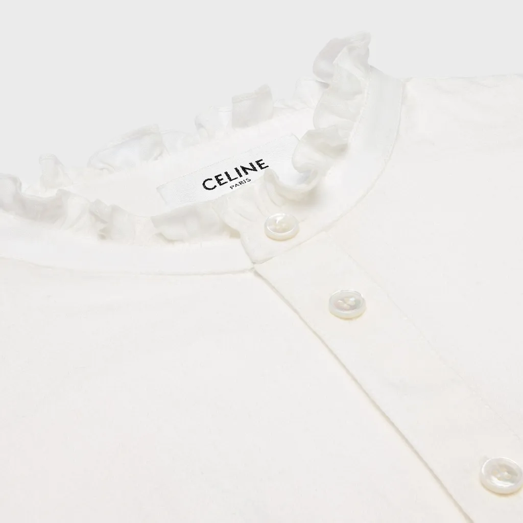 Embroidered Shirt In Linen Cotton Cloth