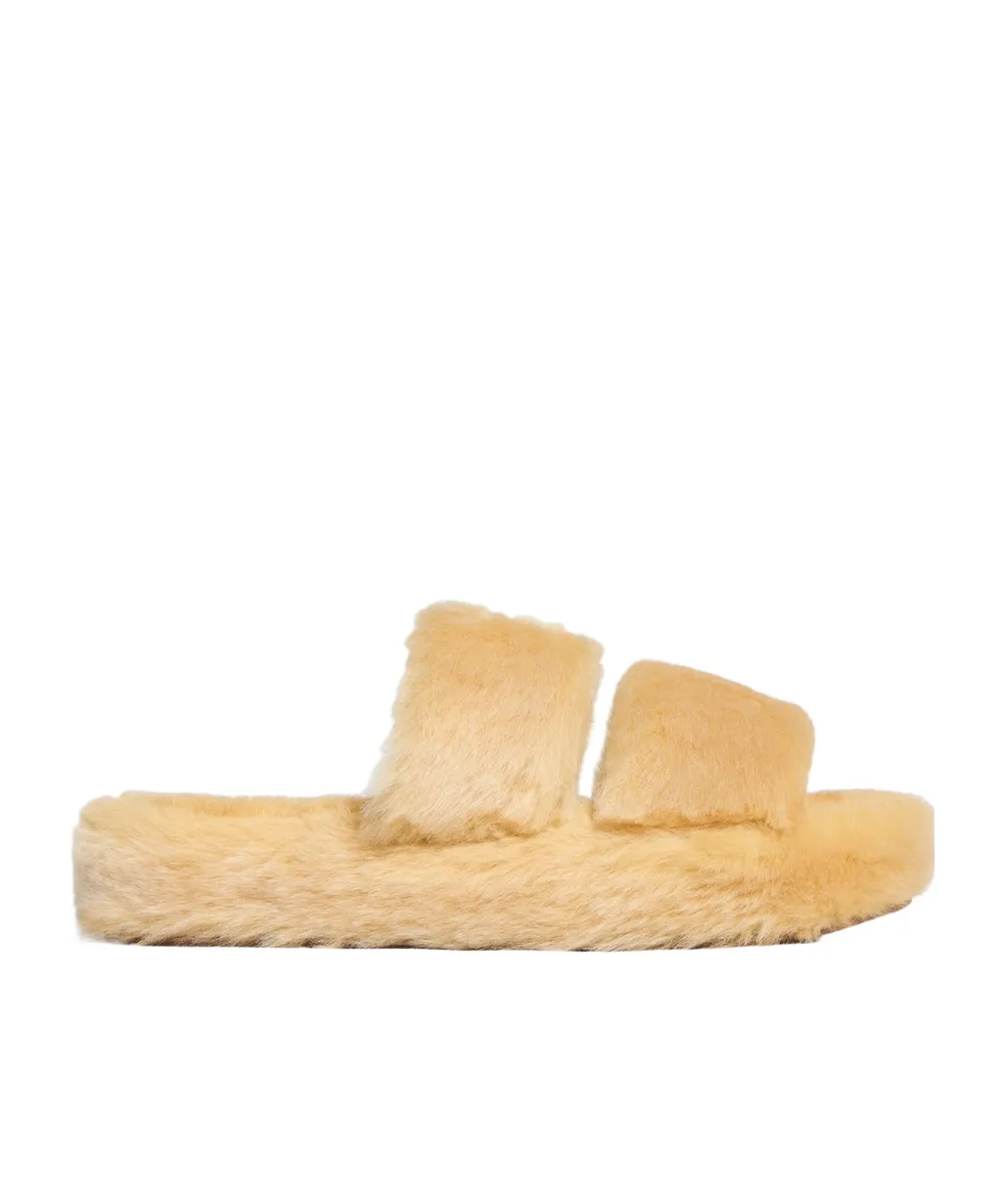 Celine Triomphe Shearling Slipper