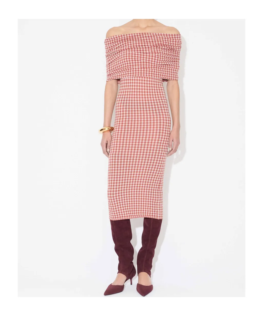 Gingham Knit Dress
