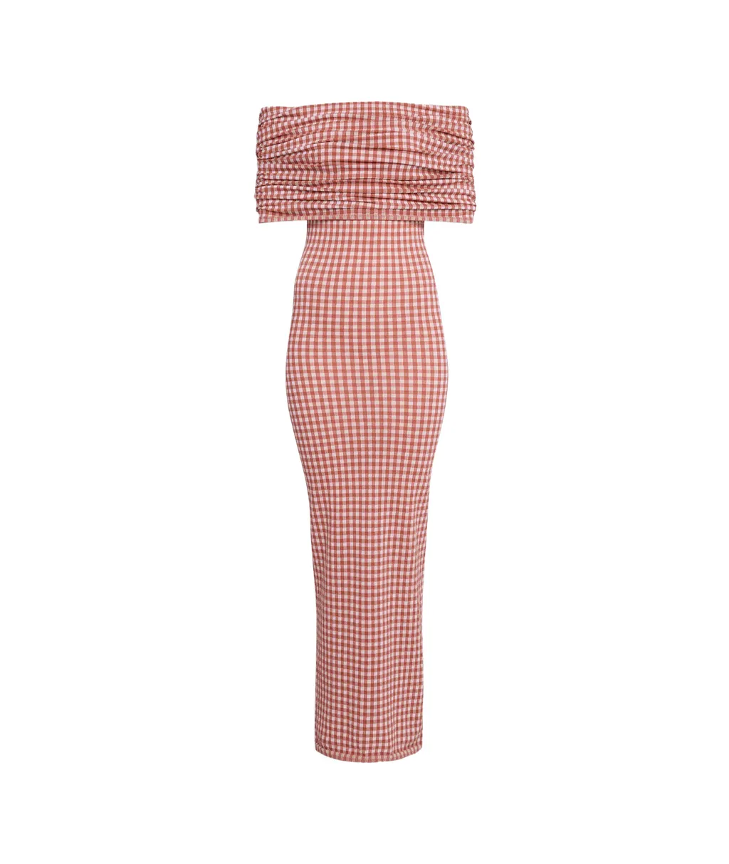 Gingham Knit Dress