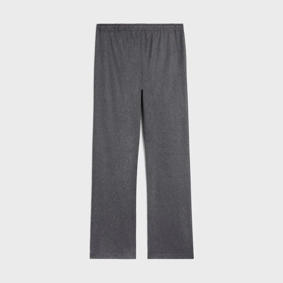 Drawstring Trousers In Cashmere Flannel