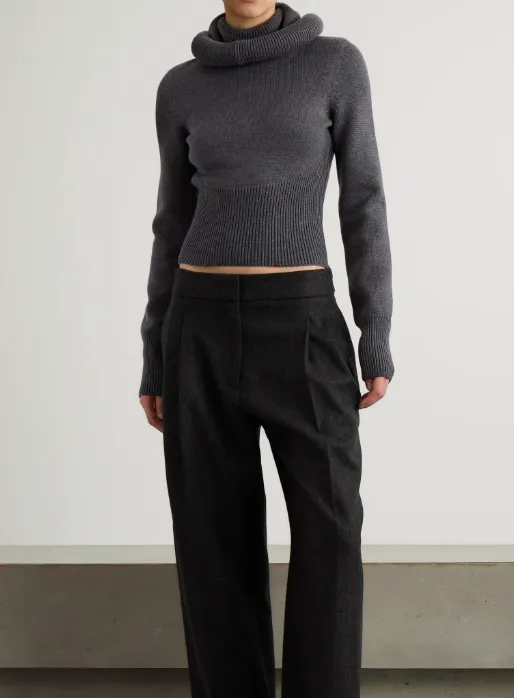 Hooded Roll-Neck Sweater