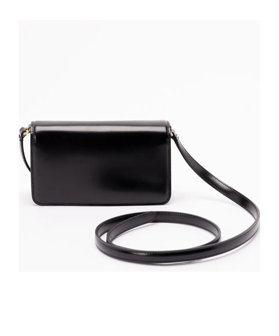 Vlogo Signature-Plaque Leather Shoulder Bag