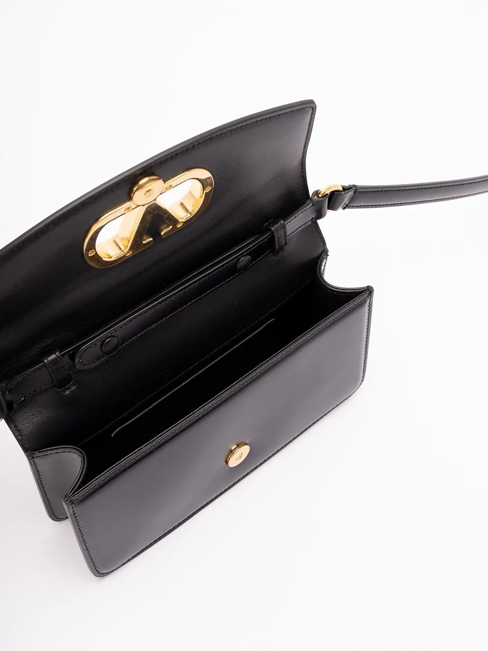 Vlogo Signature-Plaque Leather Shoulder Bag