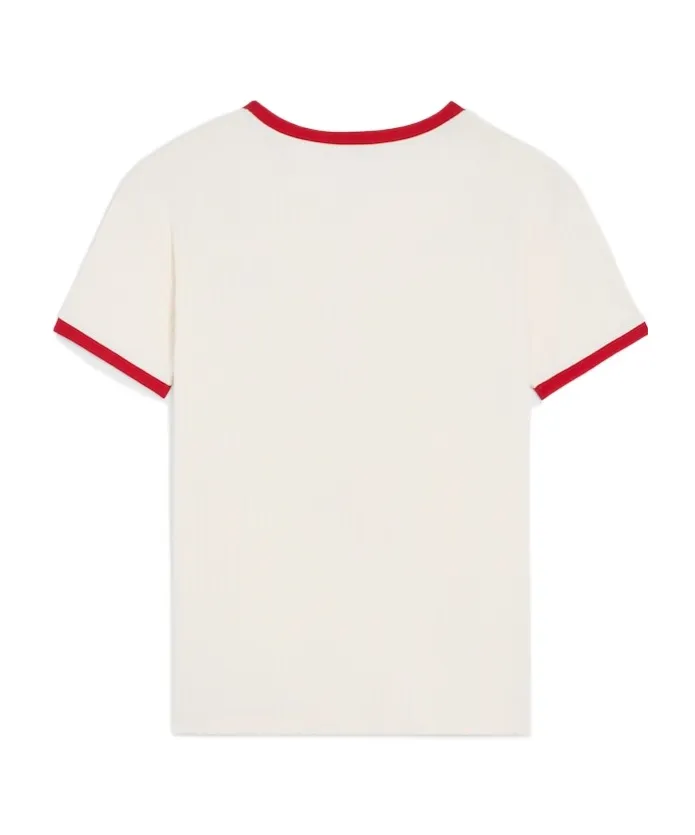 Regular T-Shirt In Ribbed Cotton Jersey