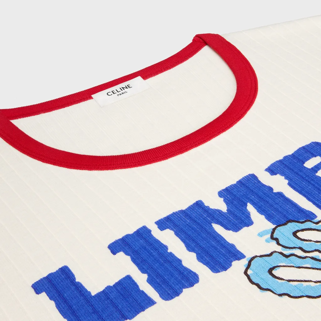 Regular T-Shirt In Ribbed Cotton Jersey