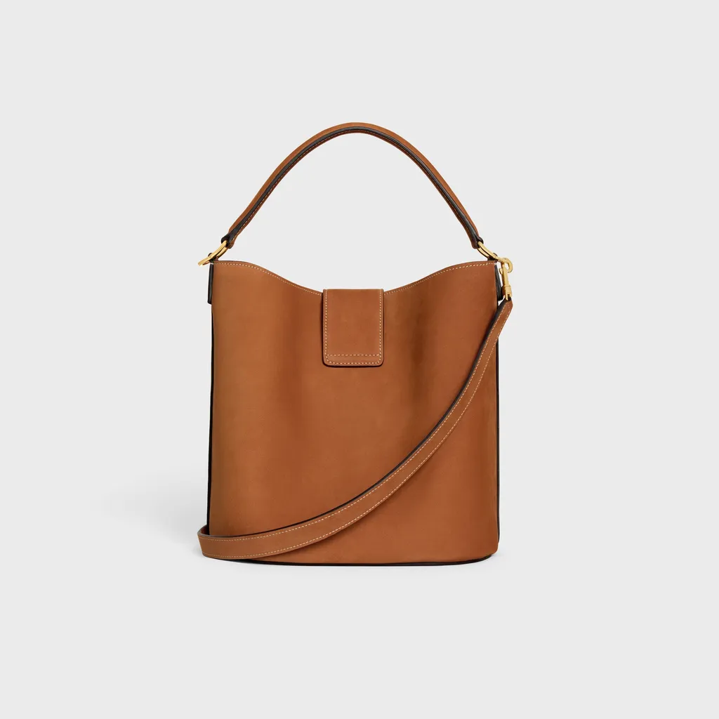 Medium Bucket Louise In Nubuck Calfskin