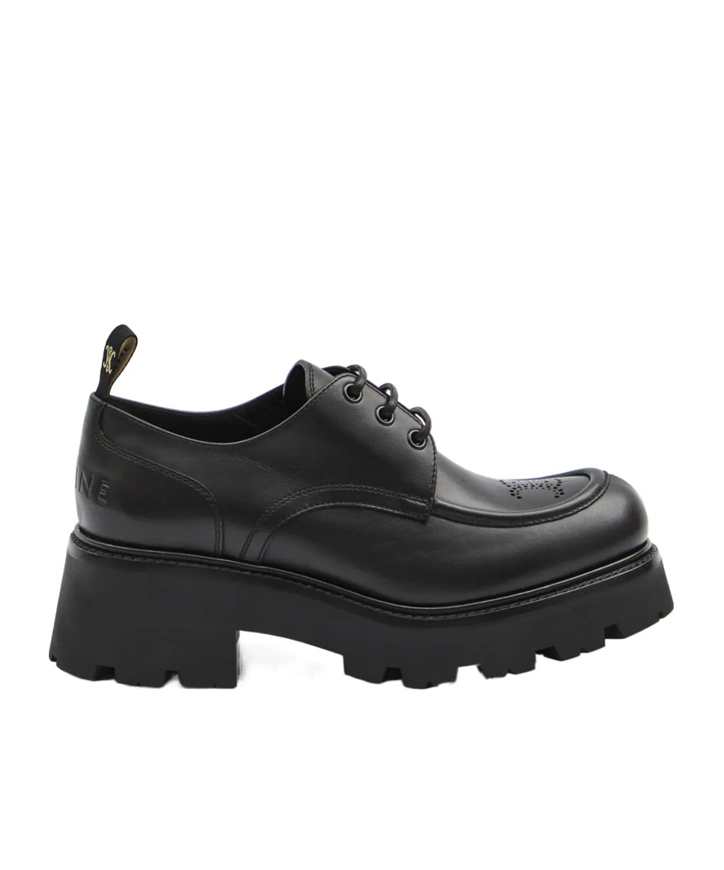 Celine Triomphe Derbies In Shiny Bull