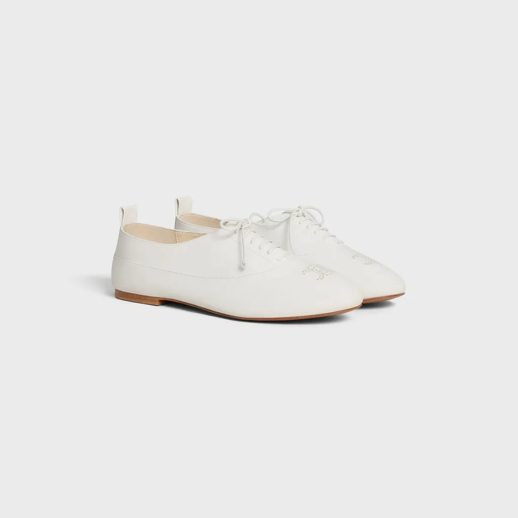 Celine Lise Perforated Triomphe Richelieu In Lambskin
