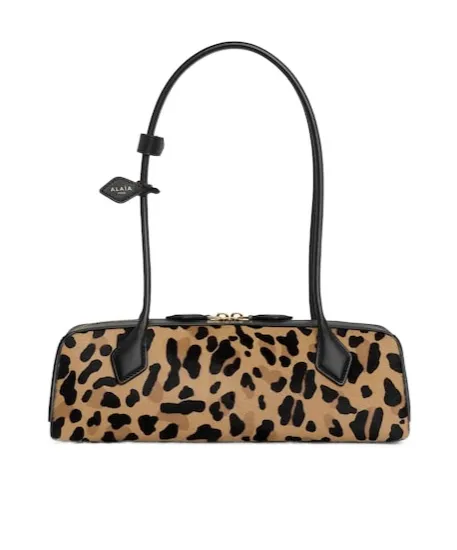 AlaÏA Le Teckel Leopard Printed Medium Bag