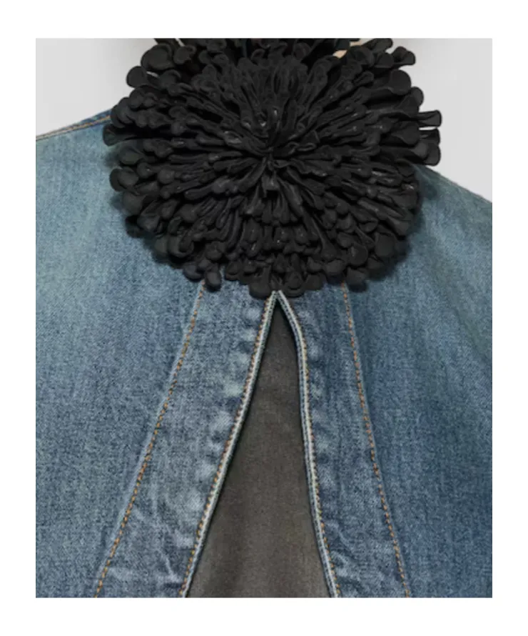 Floral Leather Chocker Necklace