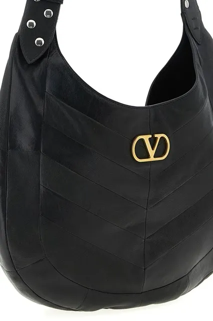 Valentino Vlogo Signature Stud Detailed Shoulder Bag