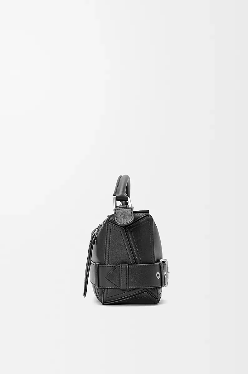 Small Puzzle Biker Bag In Shiny Calfskin