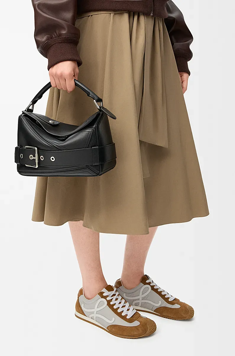 Small Puzzle Biker Bag In Shiny Calfskin