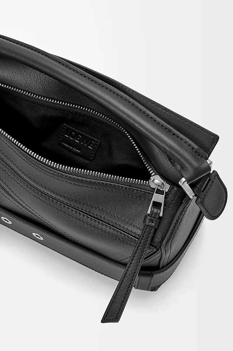 Small Puzzle Biker Bag In Shiny Calfskin