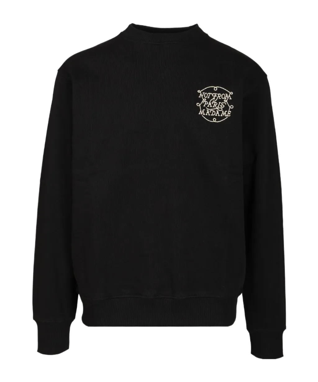 DrÔLe De Monsieur Slogan Crewneck Sweatshirt