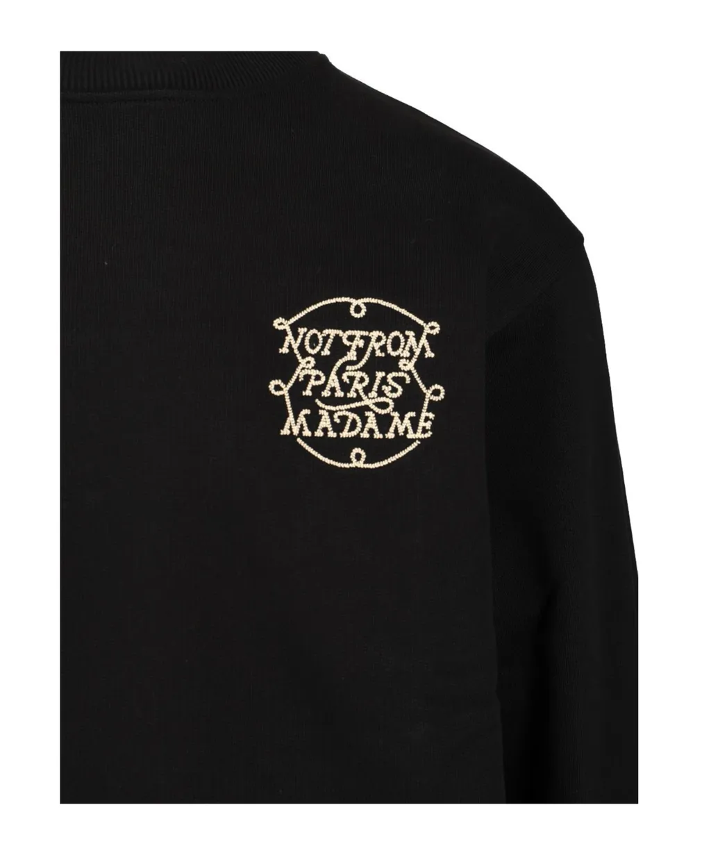 DrÔLe De Monsieur Slogan Crewneck Sweatshirt