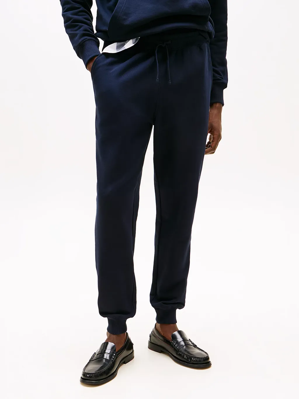 Flag Embroidered Rolled Hem Jogging Pants