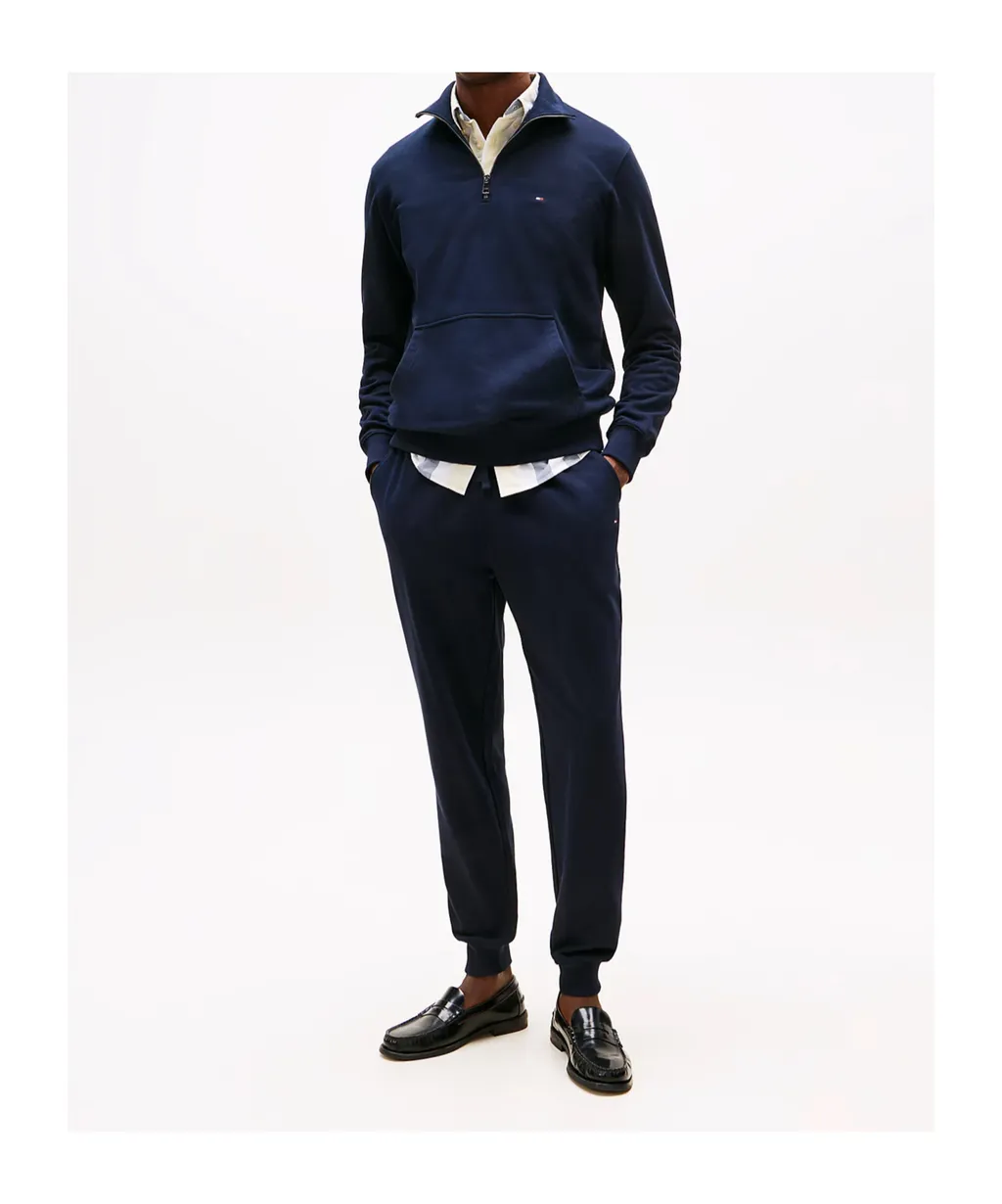 Flag Embroidered Rolled Hem Jogging Pants