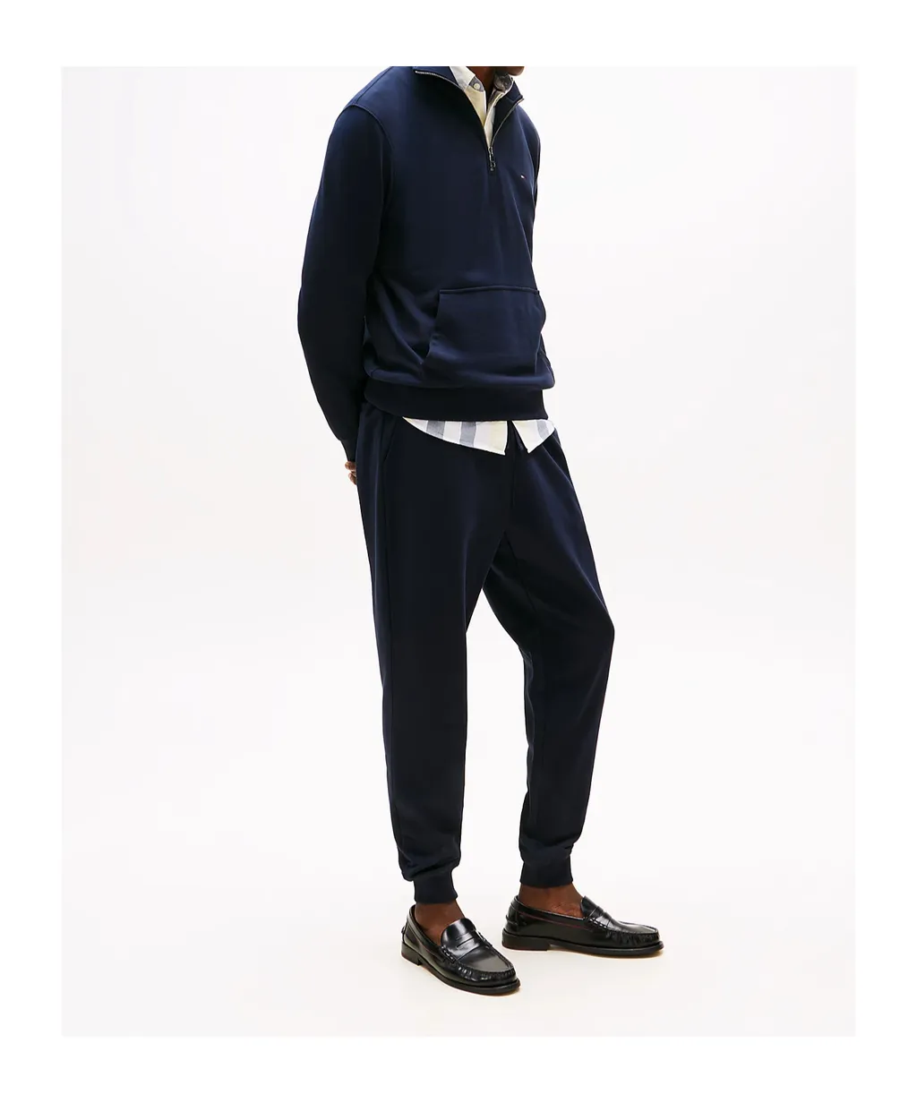 Flag Embroidered Rolled Hem Jogging Pants