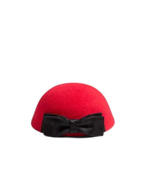 Vlogo Signature Hat In Lapin Fabric With Satin Bow
