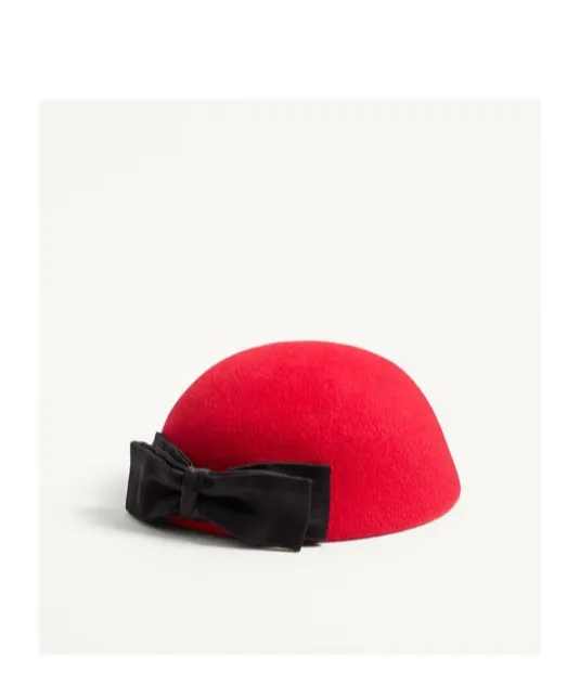 Vlogo Signature Hat In Lapin Fabric With Satin Bow