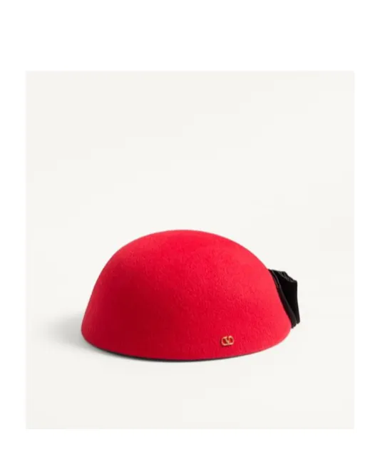 Vlogo Signature Hat In Lapin Fabric With Satin Bow