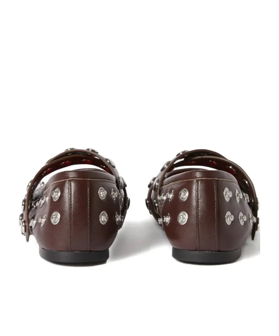 Stella Mccartney Ryder Popper-Studded Ballet Flats