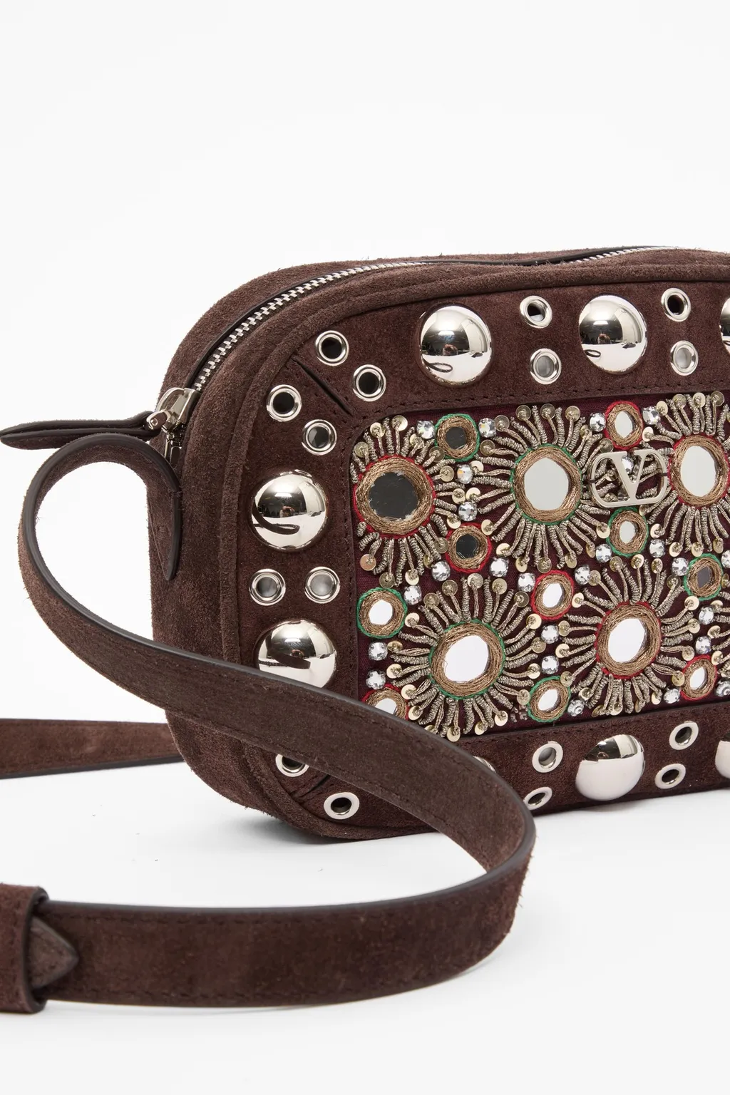 Valentino Vlogo Signature Zip-Up Shoulder Bag