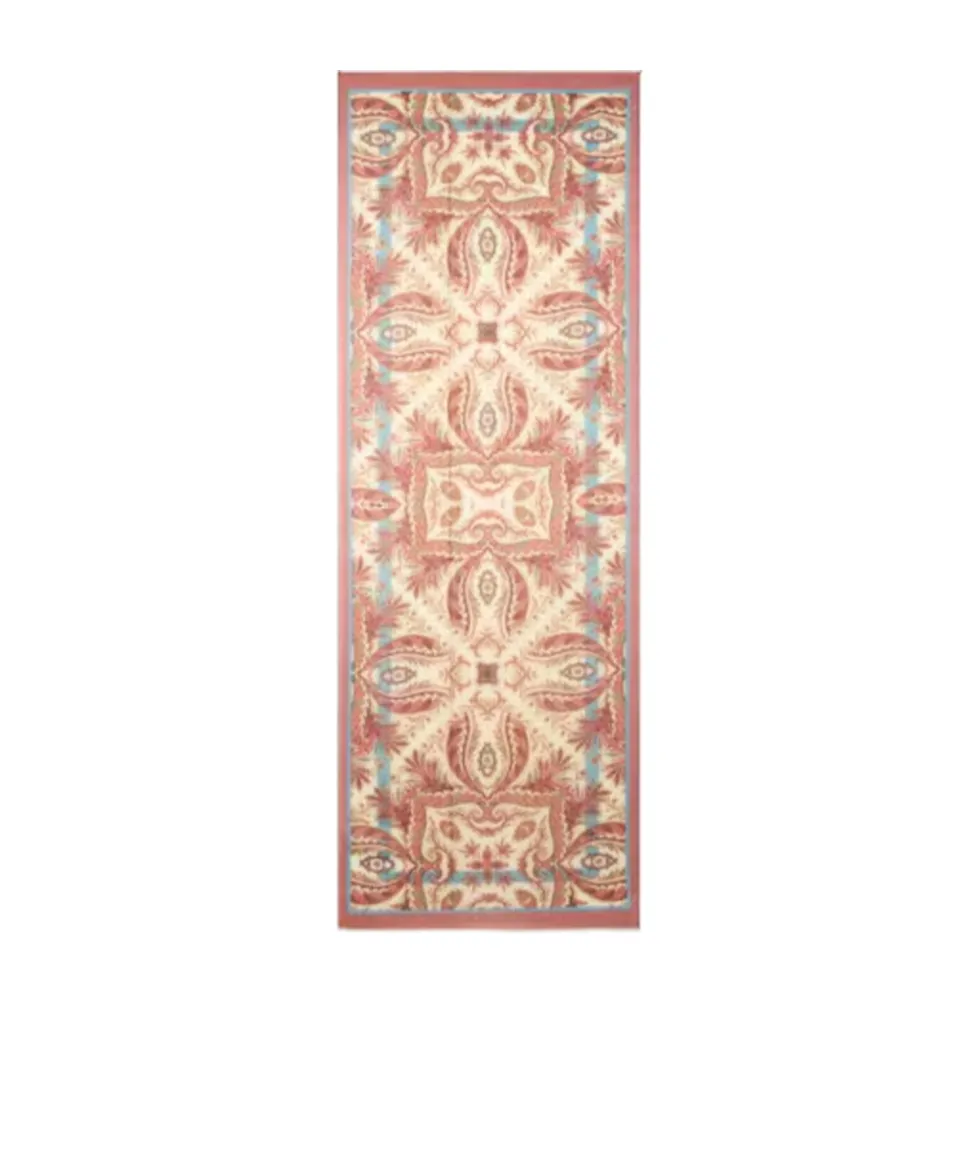 Wool And Cashmere Scarf With Placed Print