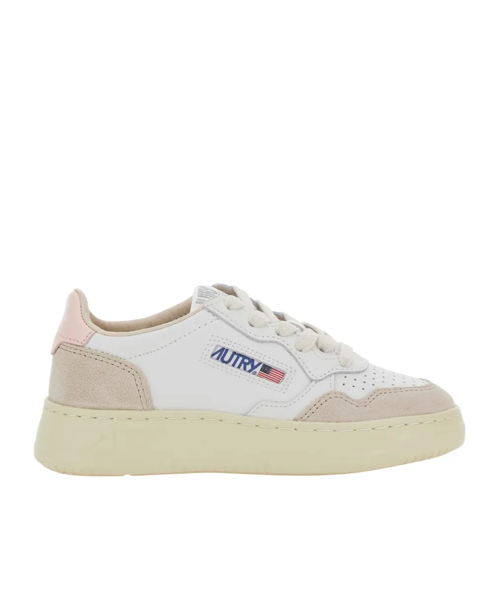 Autry Kids Perforated Lace-Up Sneakers