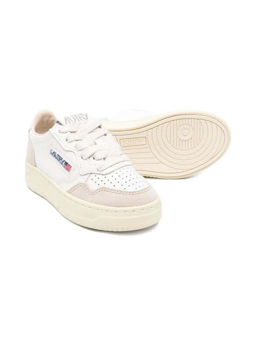 Autry Kids Perforated Lace-Up Sneakers