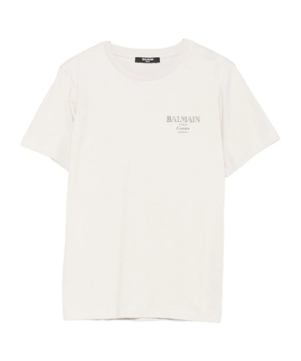 Balmain Kids Logo Printed Crewneck T-Shirt