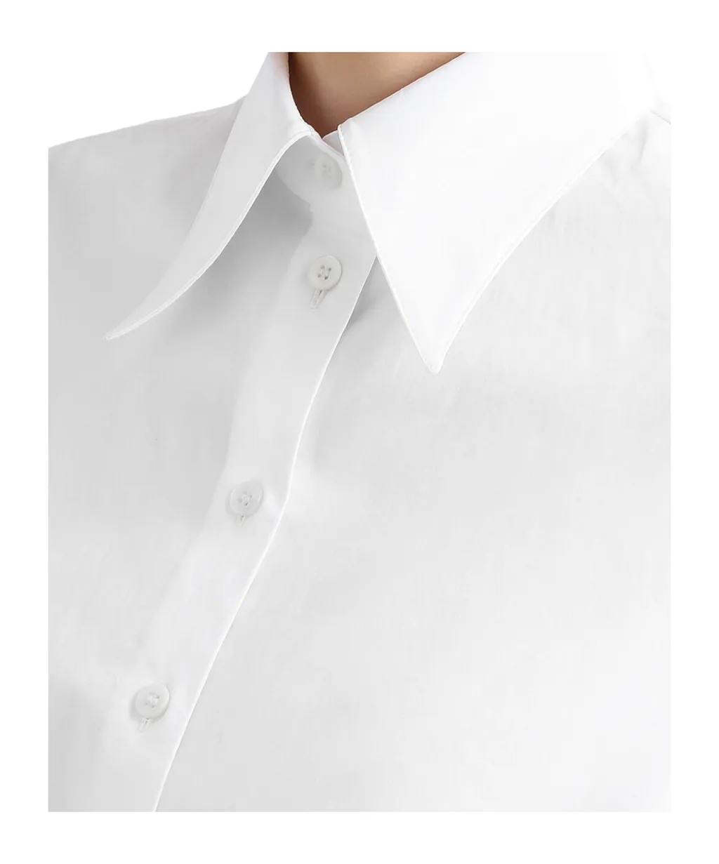Dolce & Gabbana Front Tie Detailed Poplin Shirt