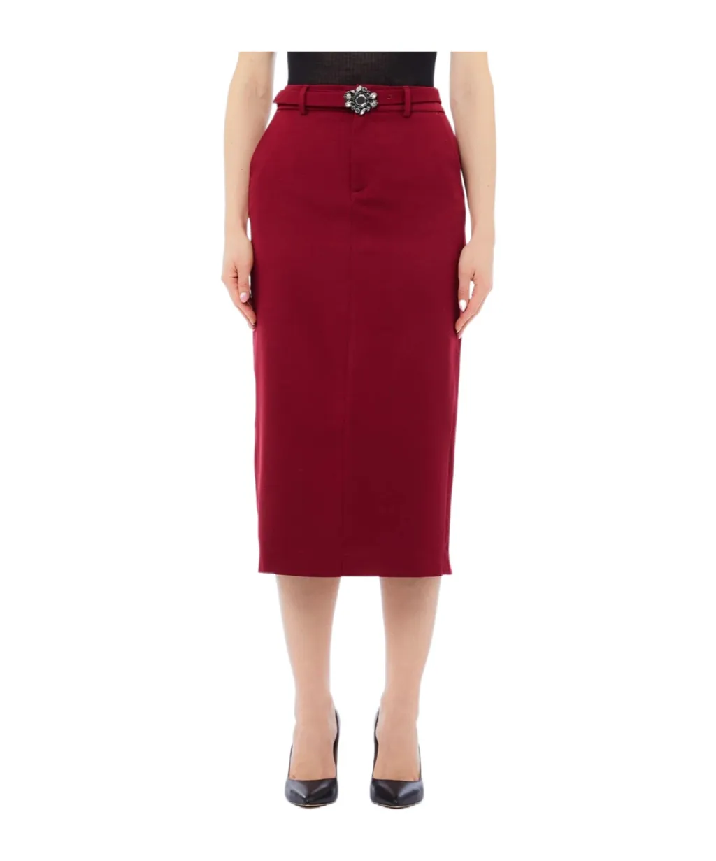 Belted Midi Skirt
