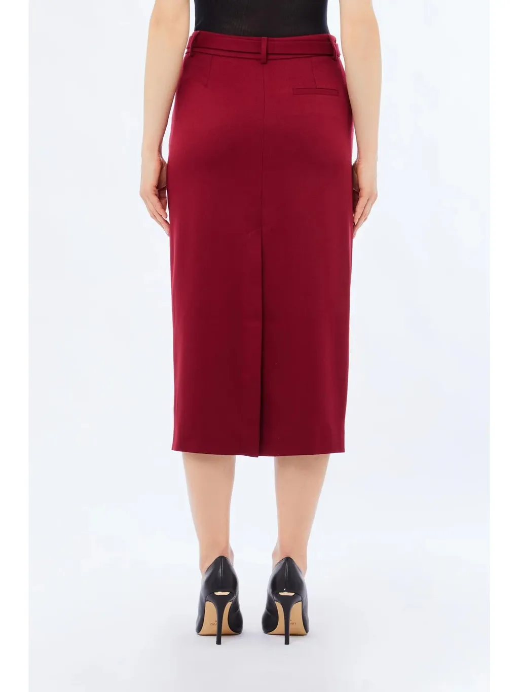 Belted Midi Skirt
