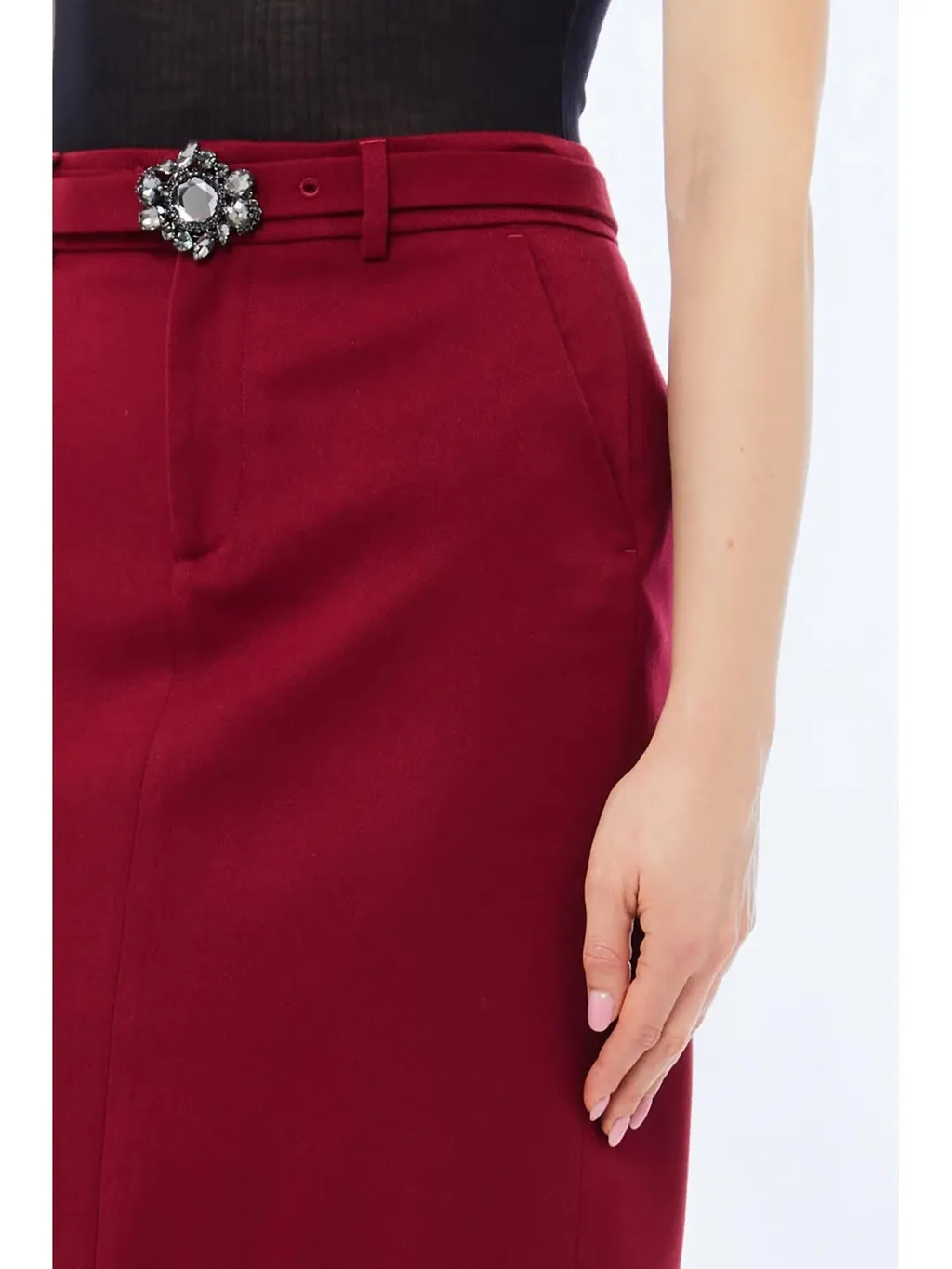 Belted Midi Skirt
