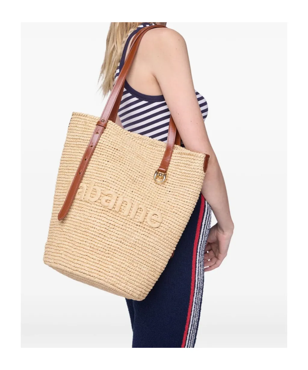 Woven Raffia Tote Bag