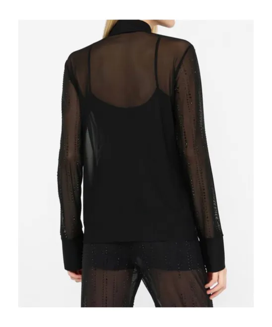 Liu Jo Embellished Tulle Shirt