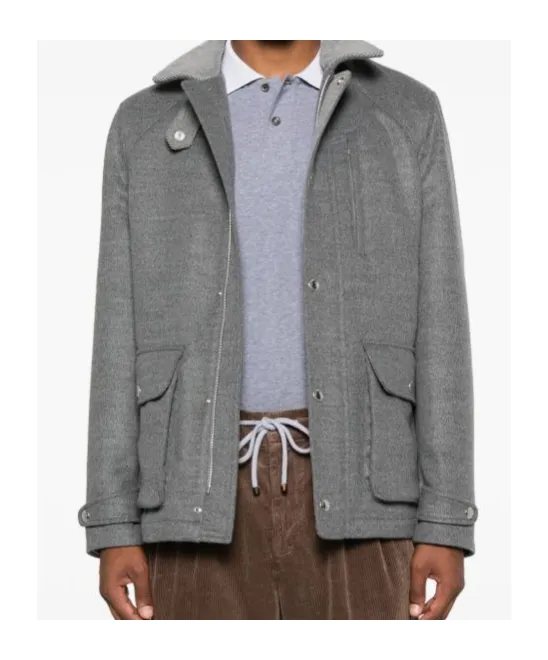 Flap-Pocket Wool Jacket