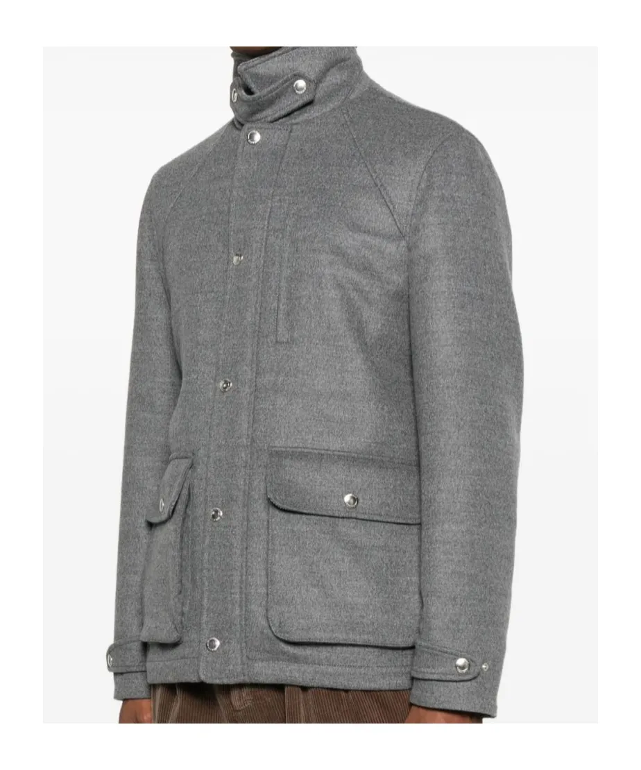 Flap-Pocket Wool Jacket