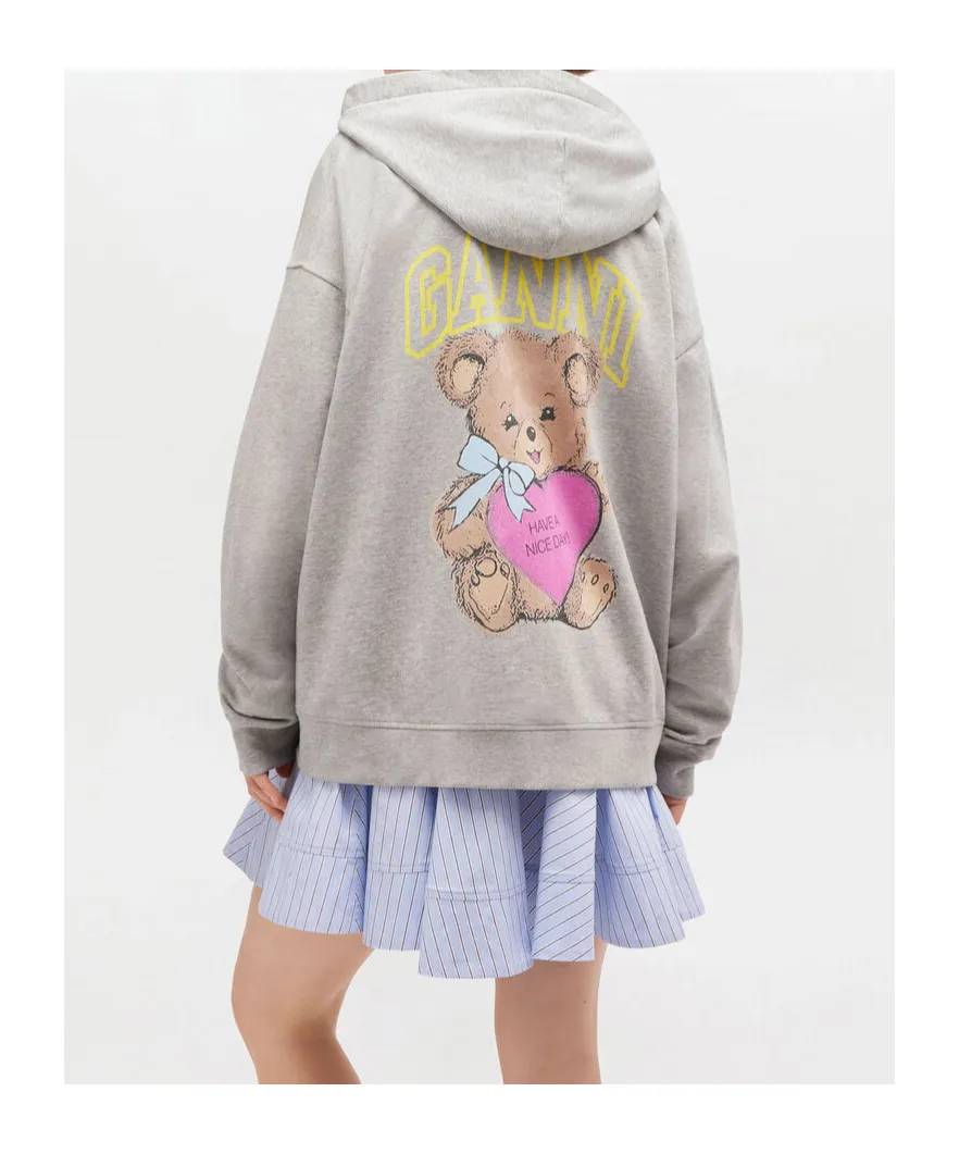 Ganni Teddy Zip Hoodie