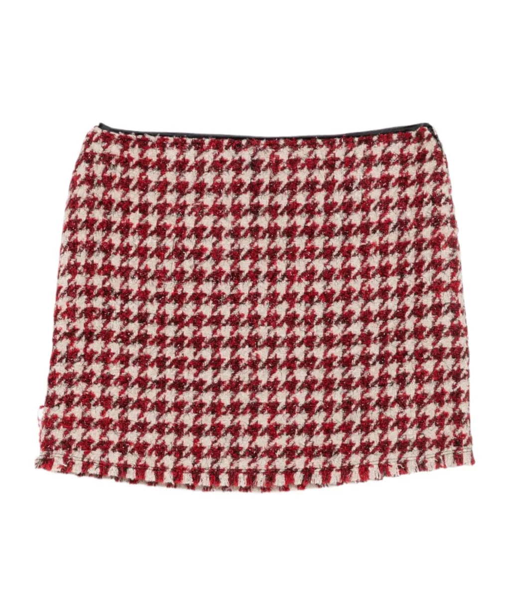 Houndstooth Mini Skirt