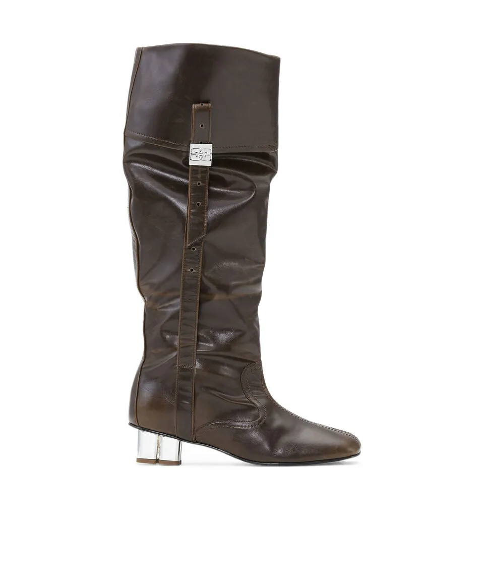 Ganni Square-Toe Boots