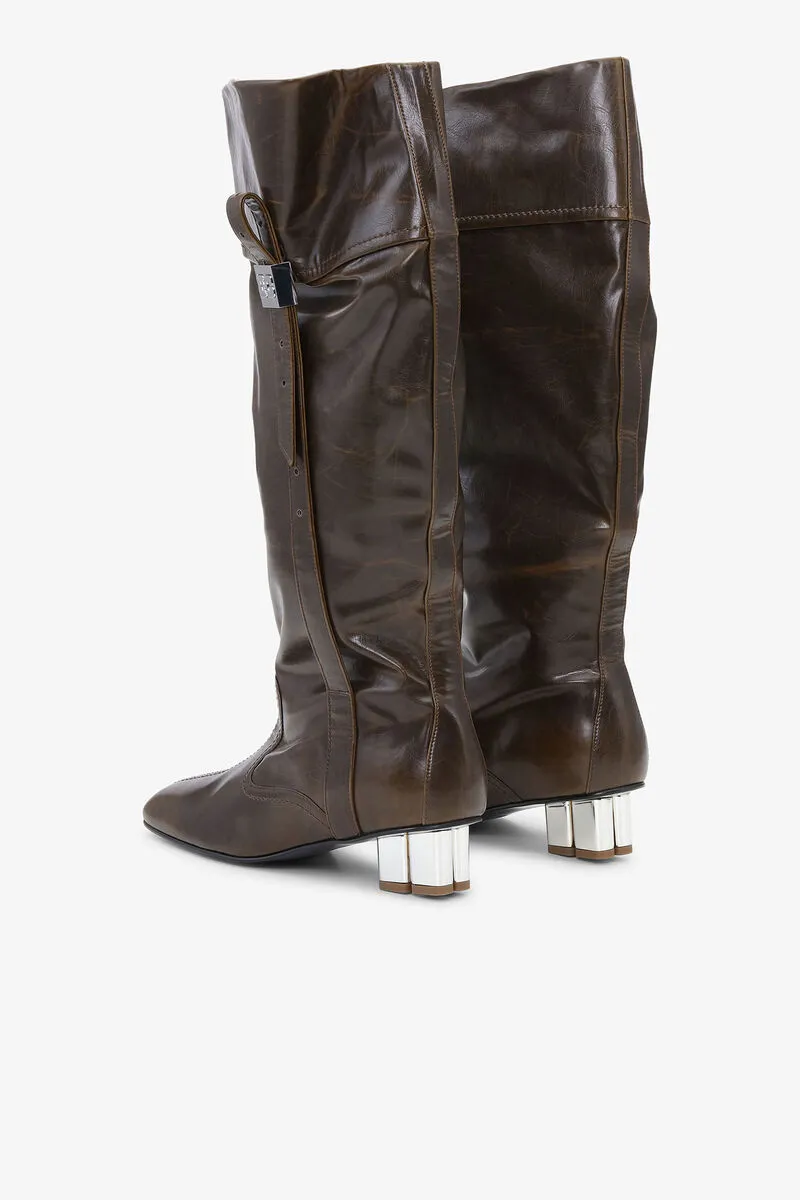 Ganni Square-Toe Boots