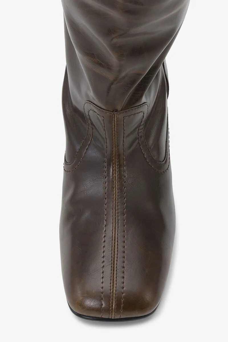 Ganni Square-Toe Boots