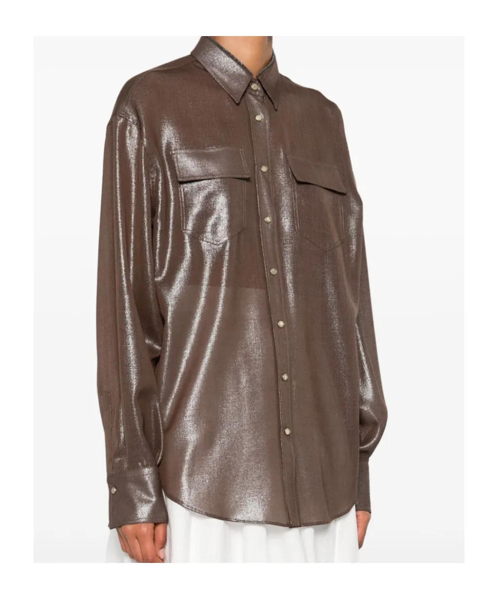 Metallic-Finish Shirt