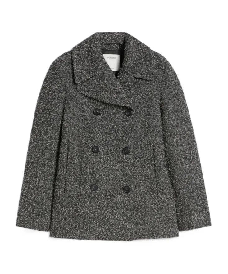Double-Breasted Speckled Coat