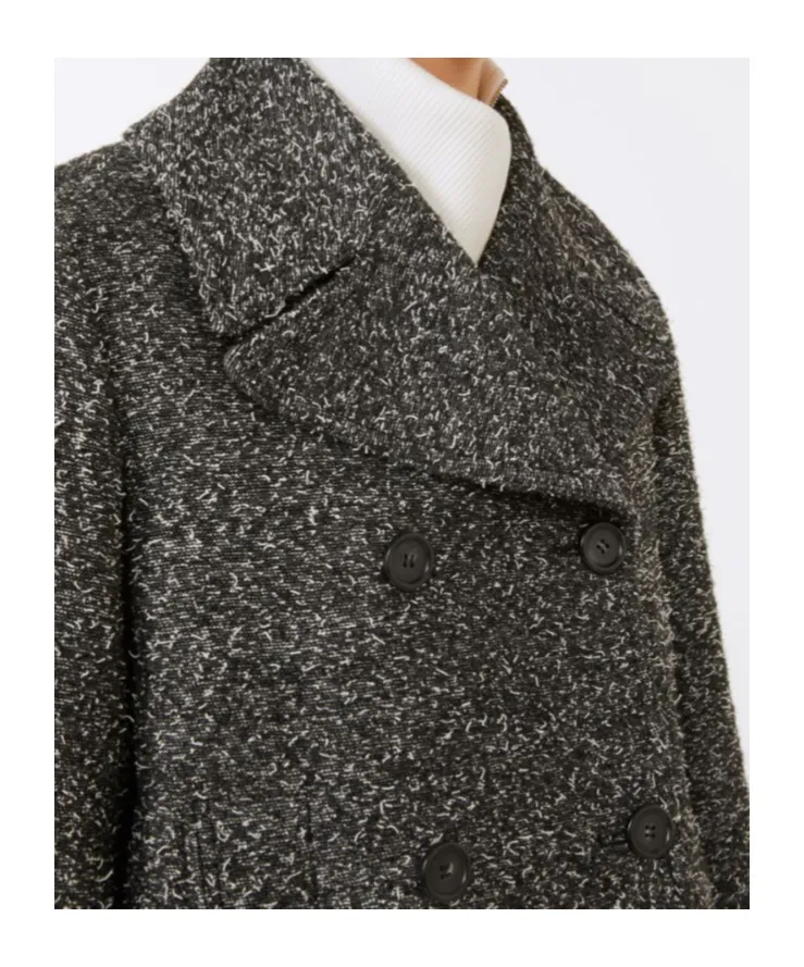 Double-Breasted Speckled Coat